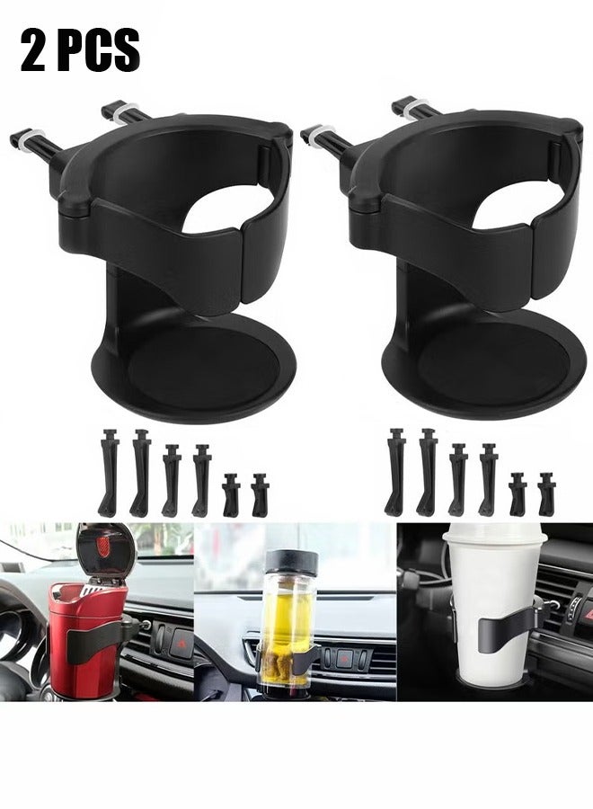 2 Pcs Car Cup Holder, Universal Vent Water Bottle Holder Bracket with Car Vent Clip, Multifunctional Drink Holder for Car Truck Van Coffee Juice Tea Cups - Image 1